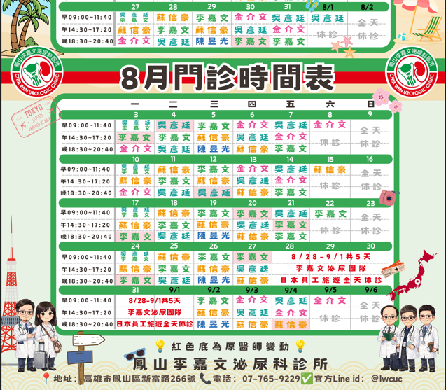 李嘉文泌尿科醫療團隊的最新公告 李嘉文泌尿科醫療團隊的最新公告圖片